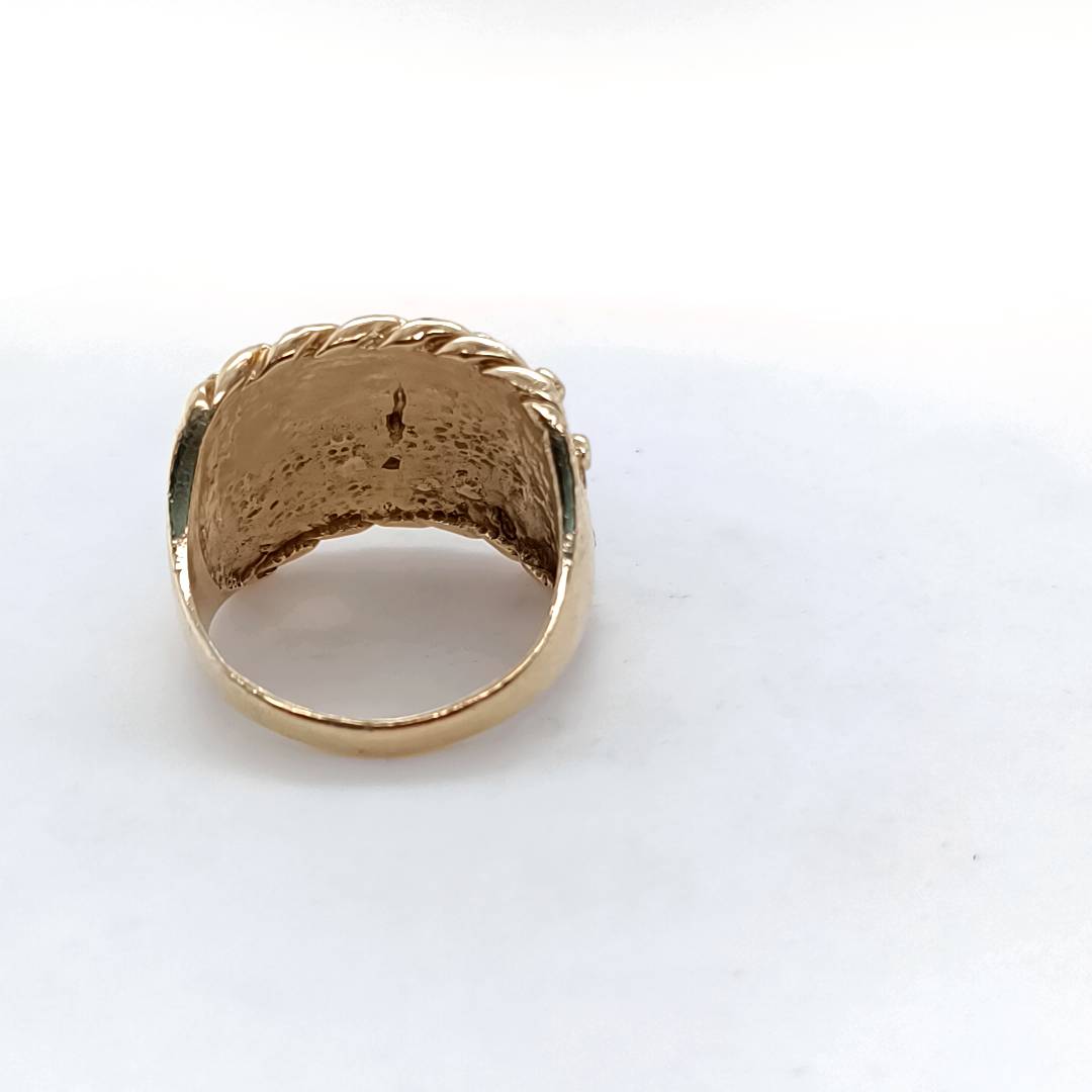 Large Keeper Ring , 9k Gold