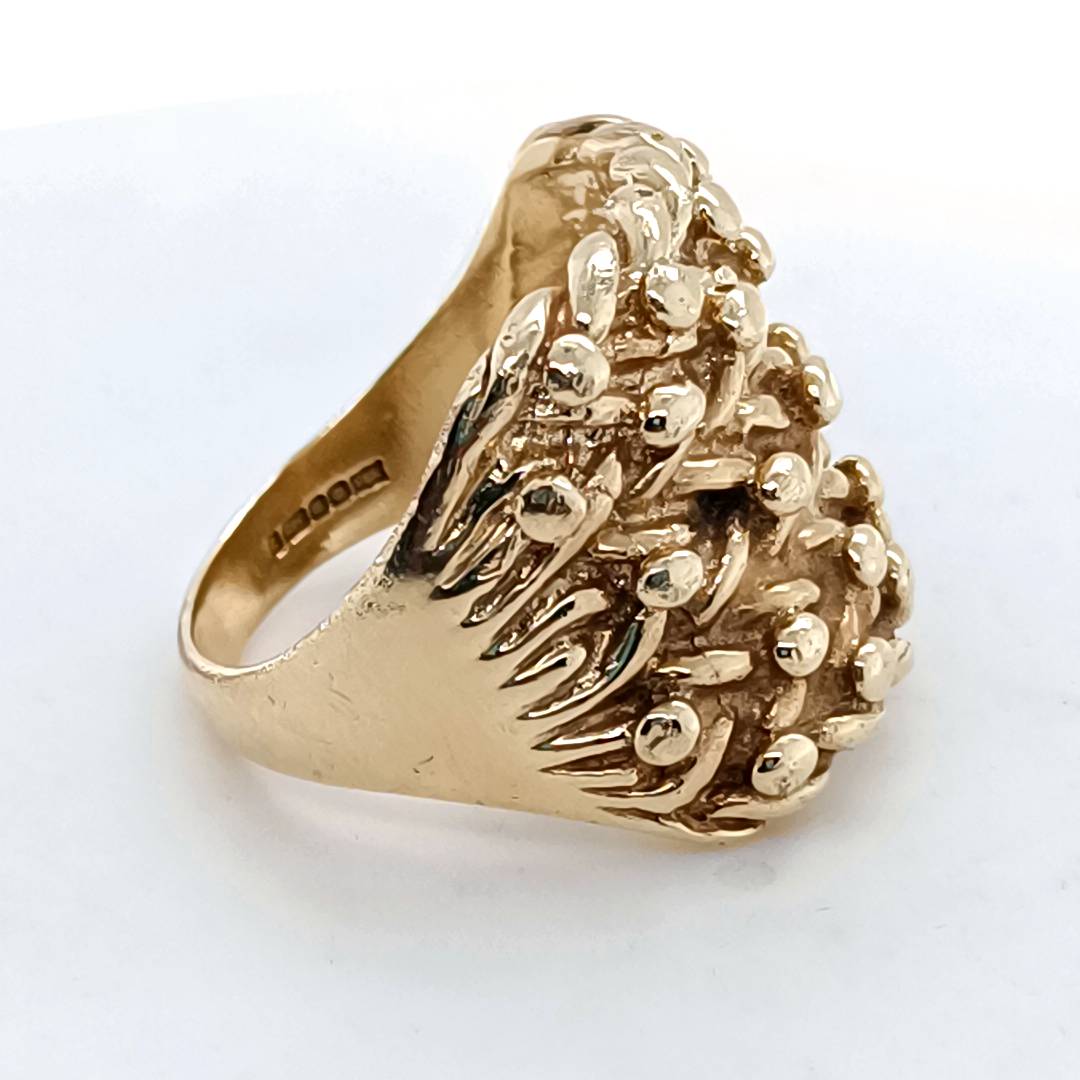 Large Keeper Ring , 9k Gold