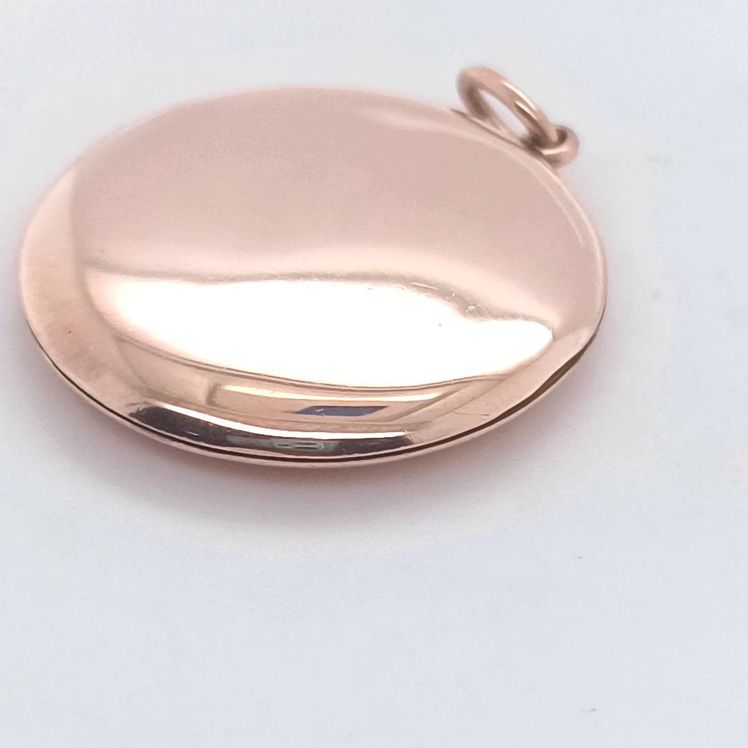 Vintage 9k Rose Gold Locket Pendant,