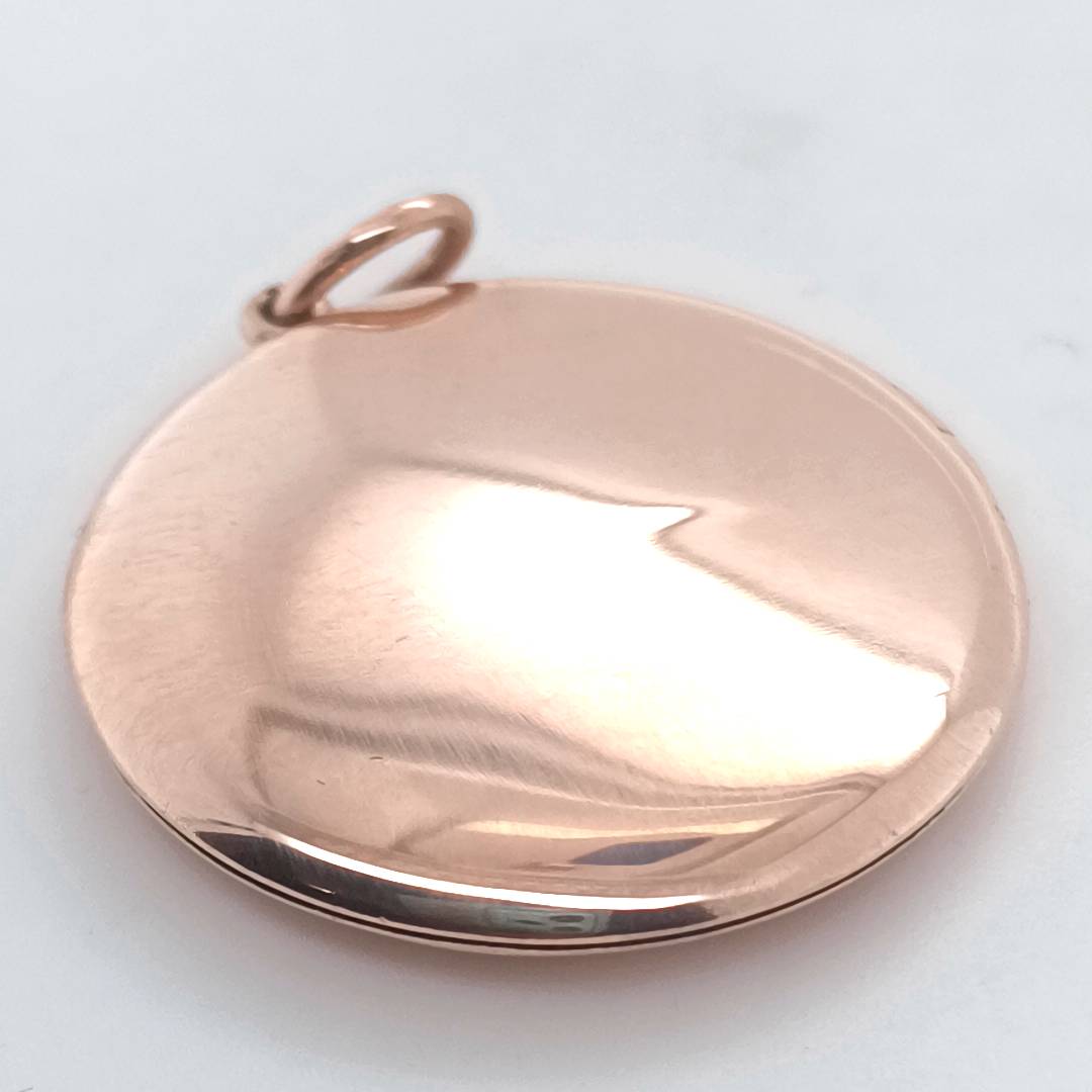 Vintage 9k Rose Gold Locket Pendant,