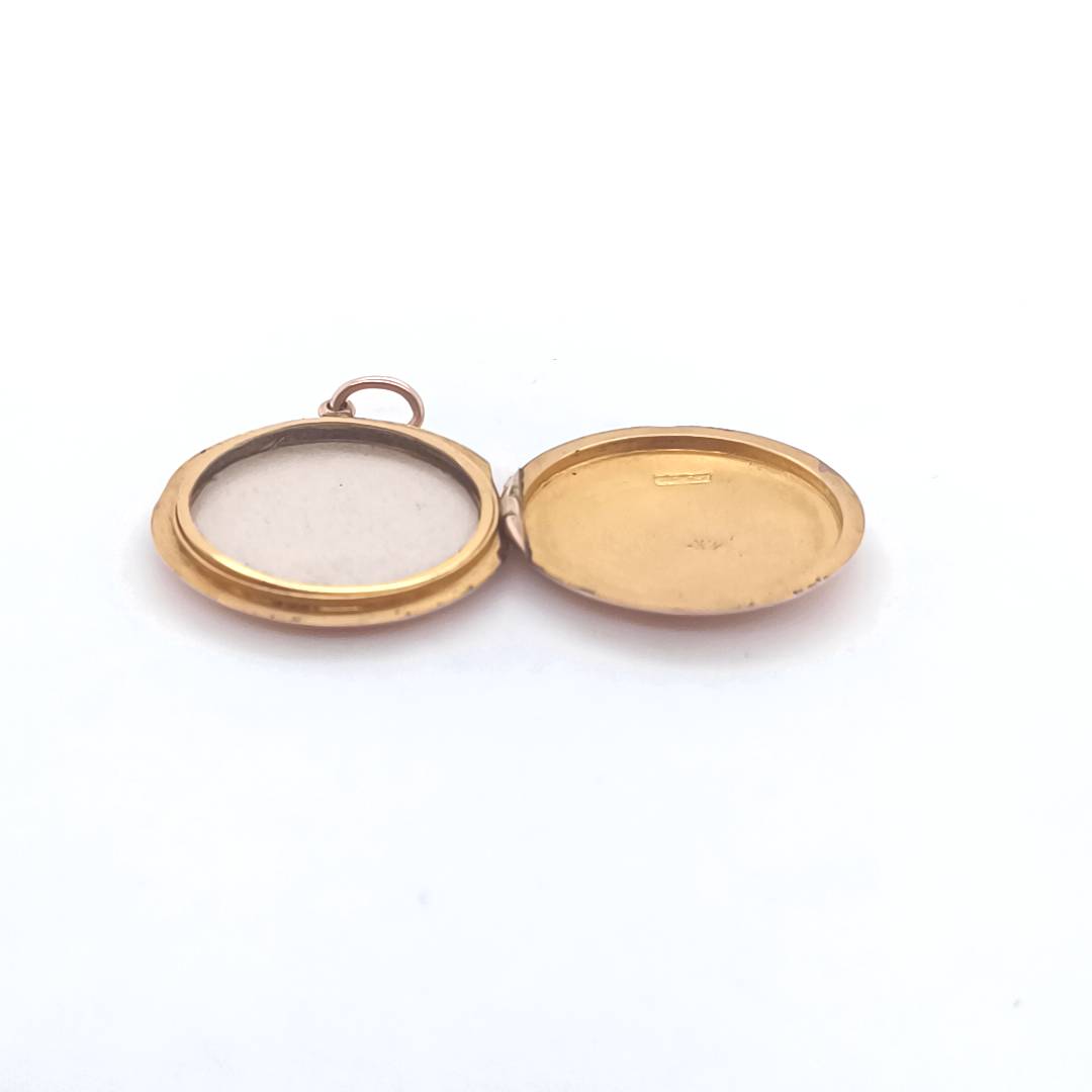 Vintage 9k Rose Gold Locket Pendant,