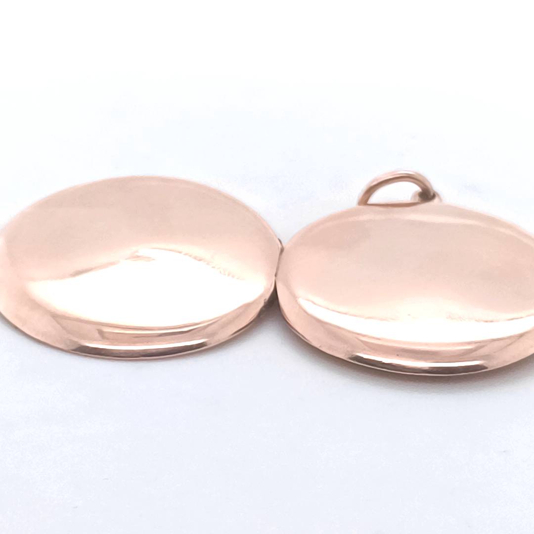 Vintage 9k Rose Gold Locket Pendant,