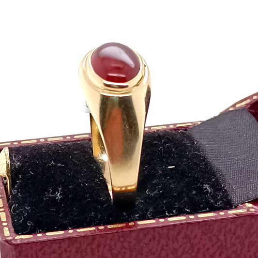 Vintage 14k Gold Ring with Oval Red Stone