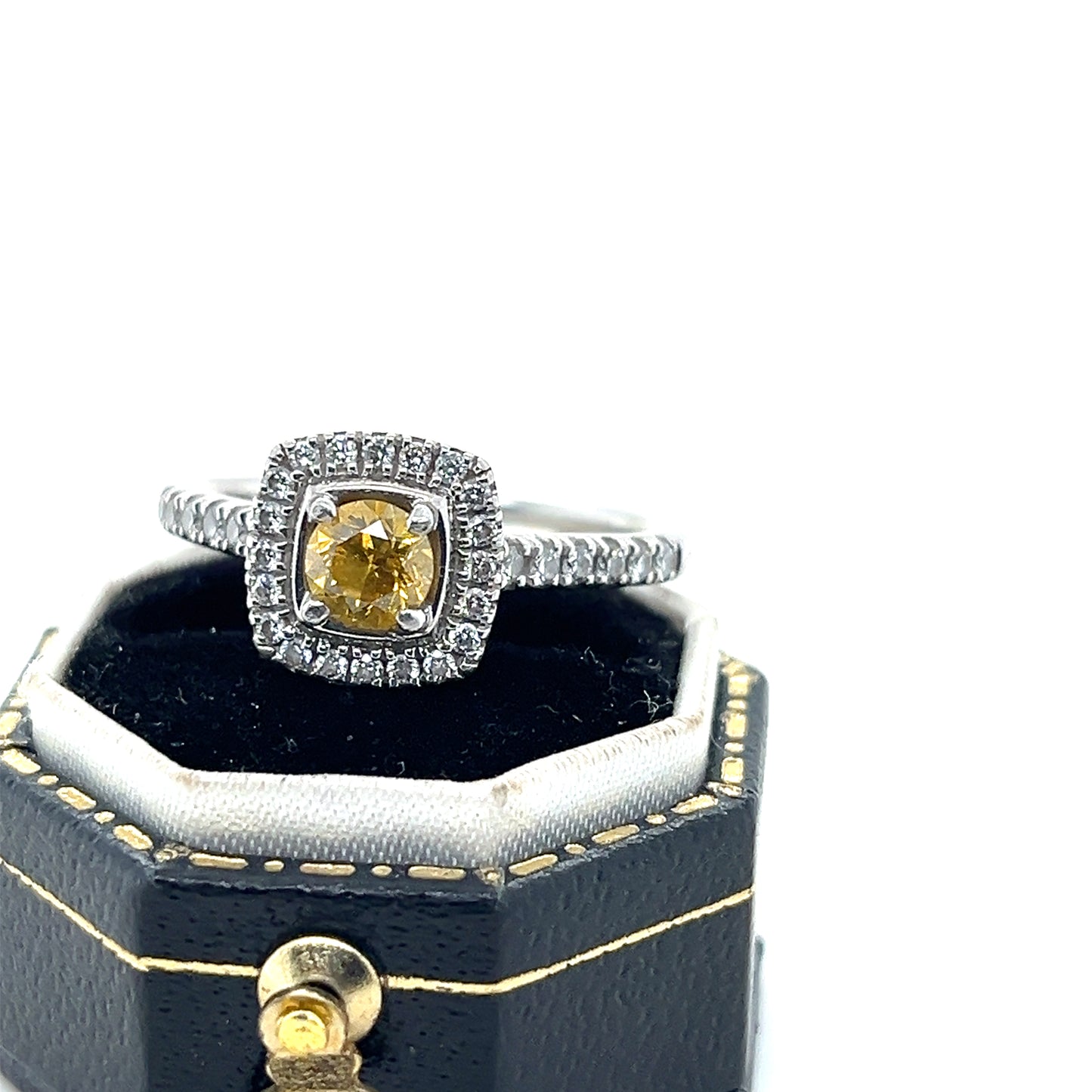 Yellow Diamond, Platinum Ring