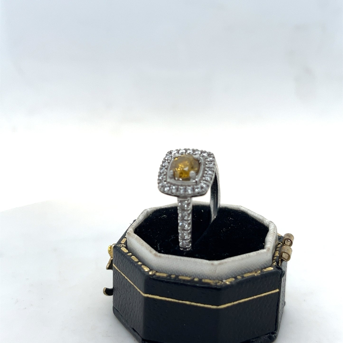 Yellow Diamond, Platinum Ring