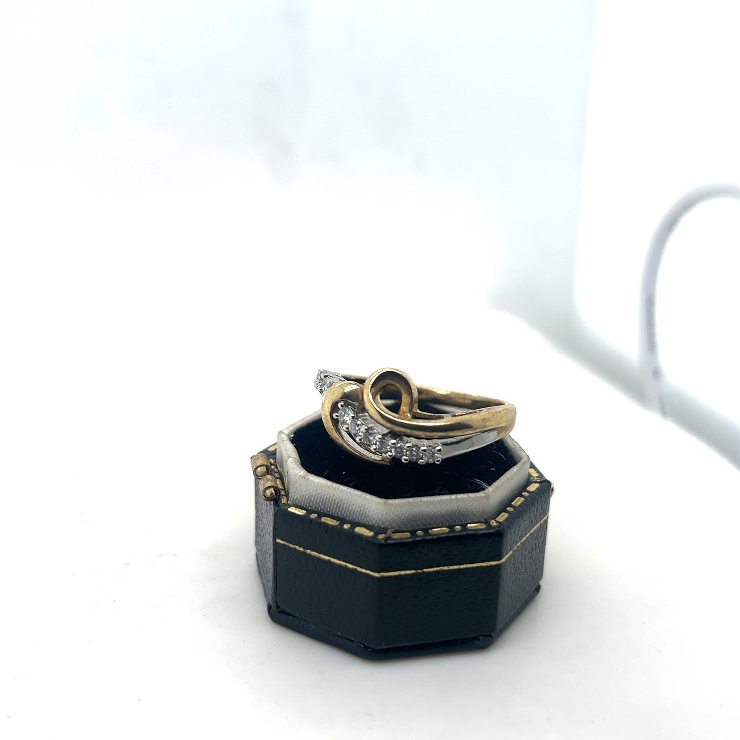 Gold and Diamond Heart Ring