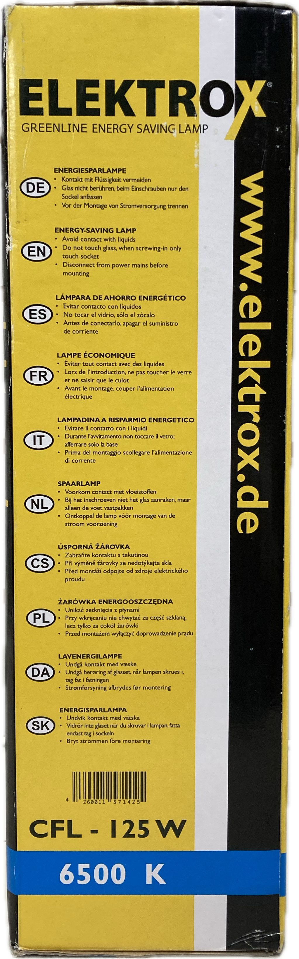 Elektrox CFL 6500K growth spectrum, 125W