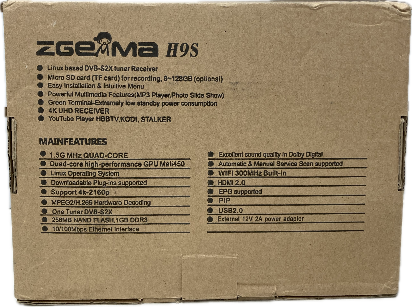 Zgemma H9S One tuner Enigma 2 Linux Smart Box