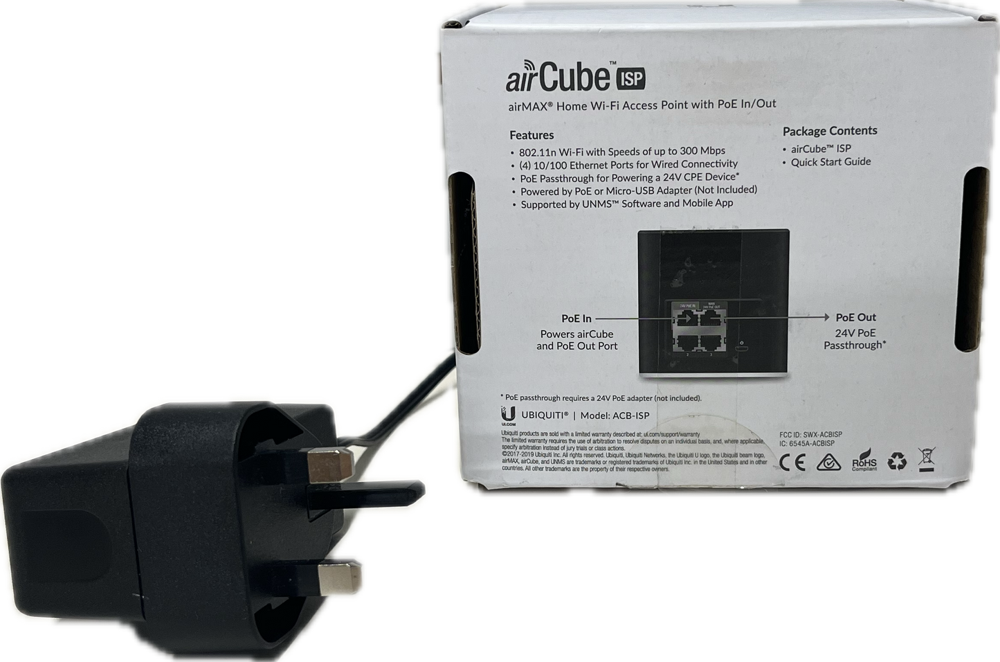 AirCube ISP airMAX Home Wi-Fi Access Point with PoE In/Out