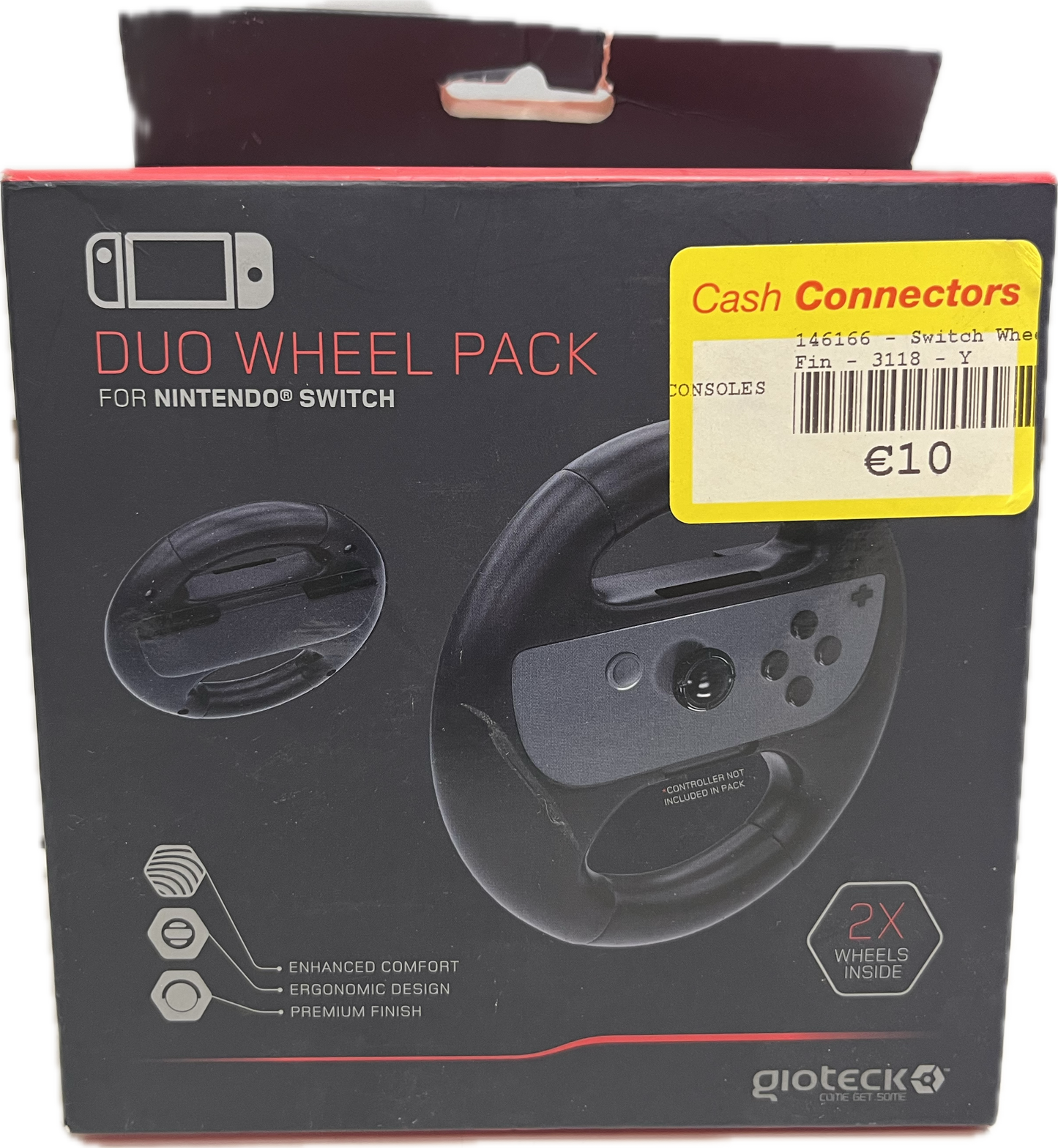 GioTeck Nintendo Switch Duo Wheel Pack