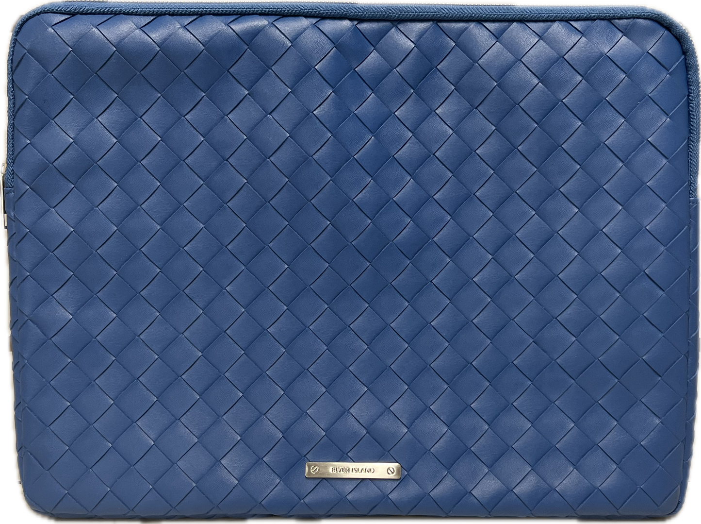 River Island Blue Laptop Weave Laptop Pouch Bag