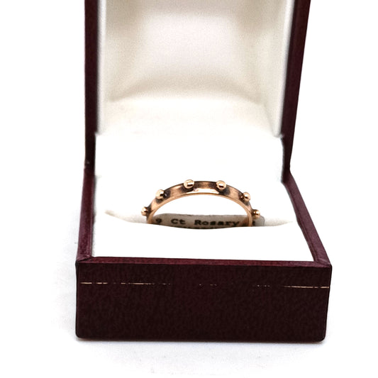 Vintage Rosary Ring, 9k Yellow Gold