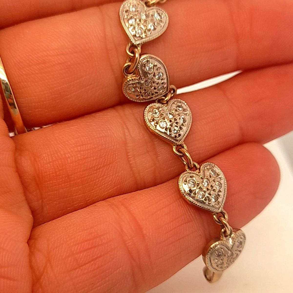 Girl's heart 9k Gold Bracelet